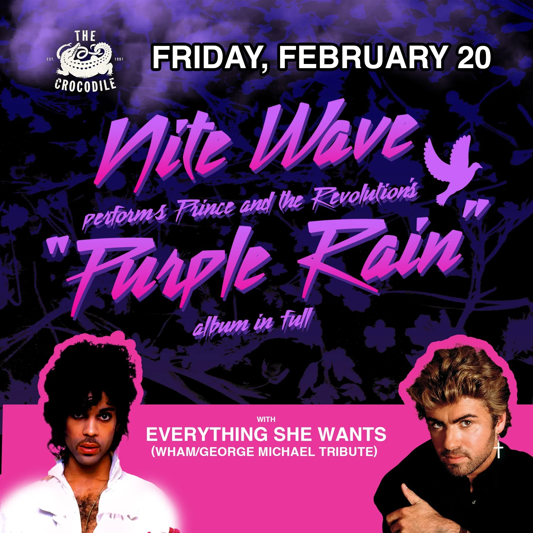 Purple Rain/Wham Tribute Night - Seattle Crocodile — Nite Wave